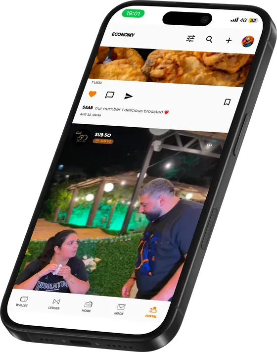 Economy feed with posts from local shops