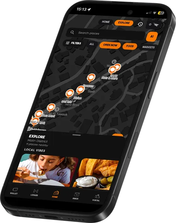 Explore map with open shops nearby
