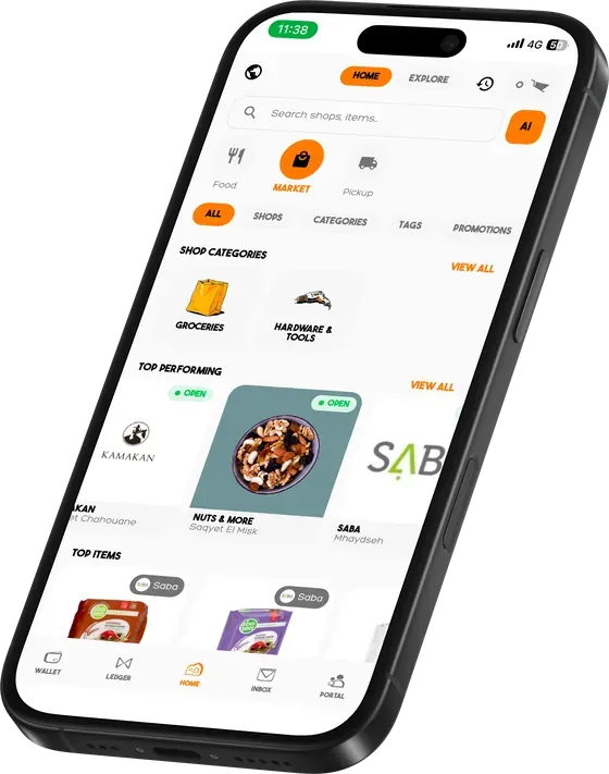 2BB2 home with shop categories and top shops
